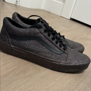 Black Glitter unisex Shoes